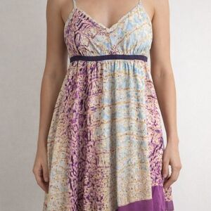 Simply Vera Vera Wang Purple and Cream Strapless Sundress